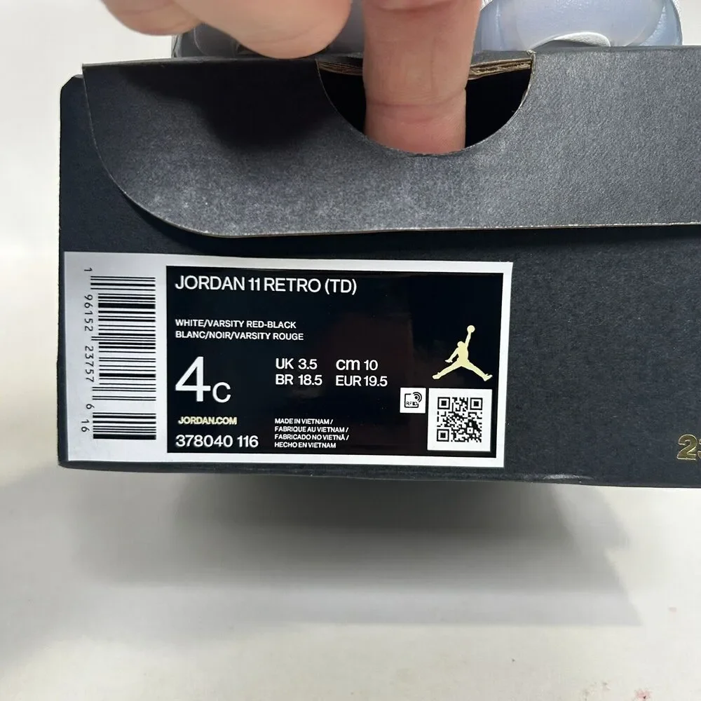Nike Air Jordan 11 Retro TD “Cherry Red White” 2024